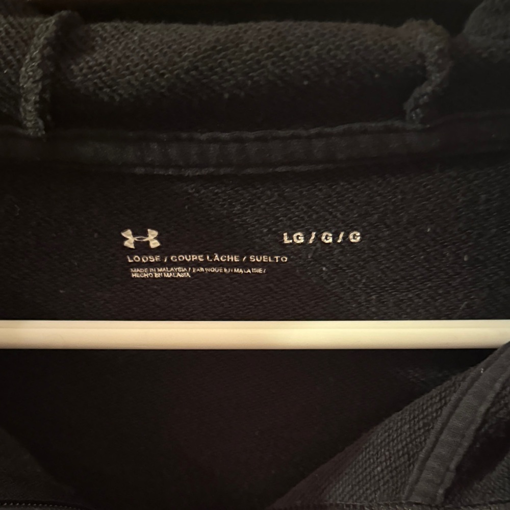 UA Black Casual Quarter Zip Boxy Hoodie - Picture 2 of 4